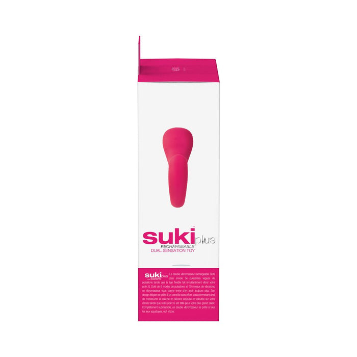 Vedo Suki Plus Rechargeable Dual Sonic Vibe Foxy Pink - SexToy.com