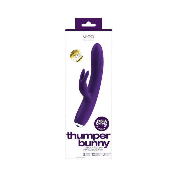 Vedo Thumper Bunny Rechargeable Dual Vibe Deep Purple - SexToy.com