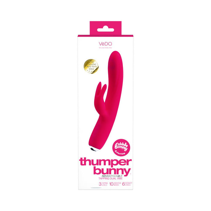 Vedo Thumper Bunny Rechargeable Dual Vibe Pretty Pink - SexToy.com