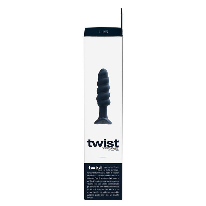 Vedo Twist Rechargeable Silicone Vibrating Anal Plug Black - SexToy.com