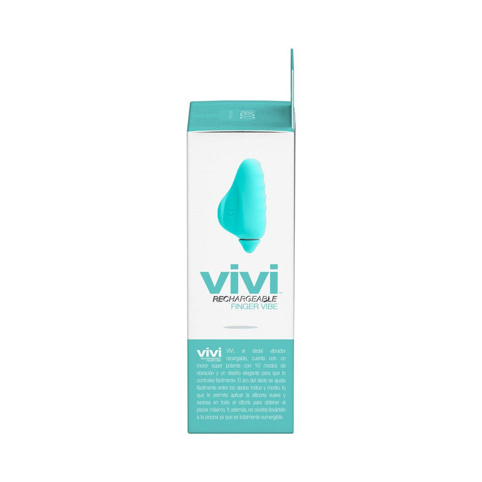 Vedo Vivi Rechargeable Finger Vibe Tease Me Turquoise - SexToy.com