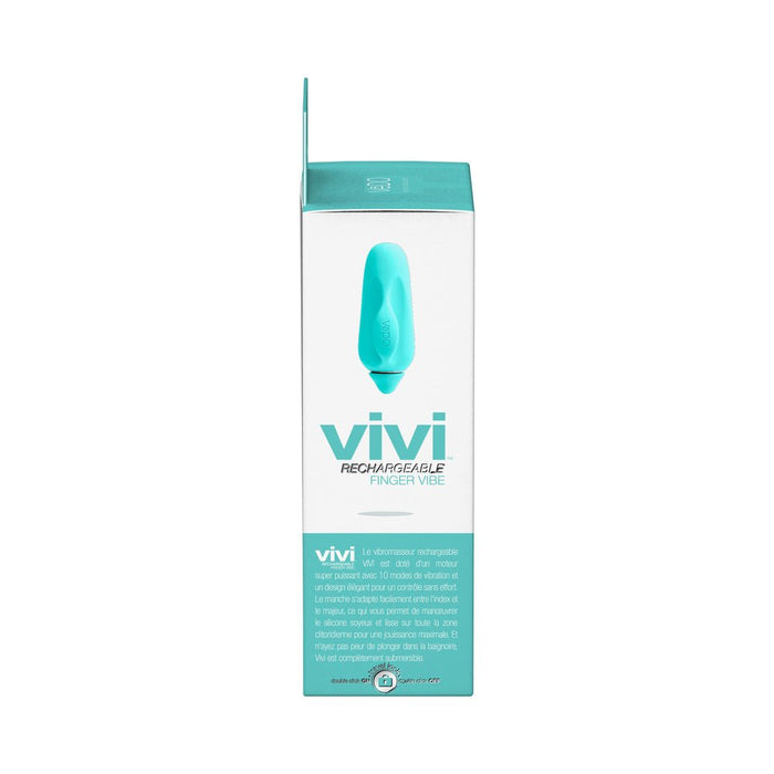 Vedo Vivi Rechargeable Finger Vibe Tease Me Turquoise - SexToy.com