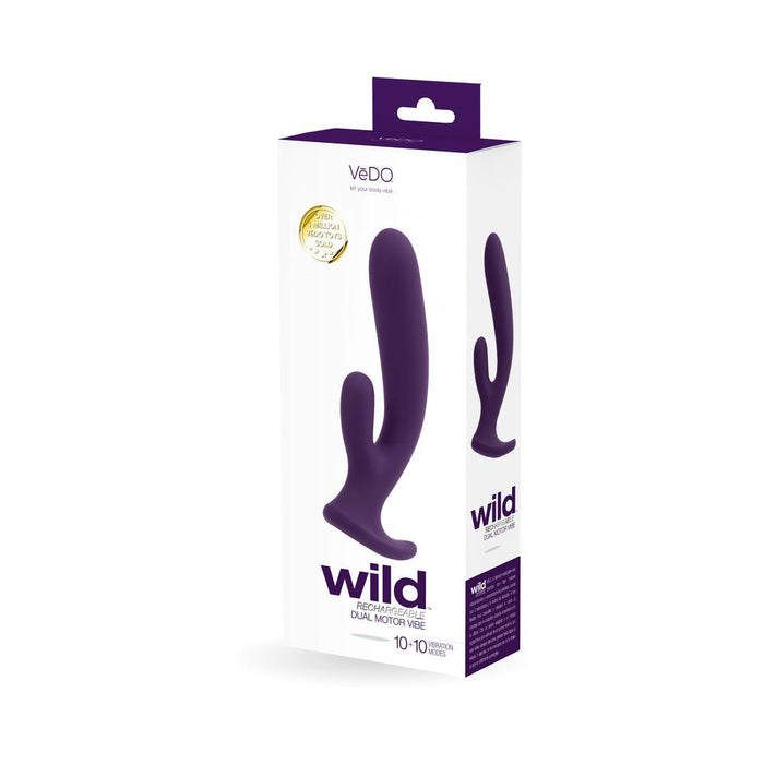 Vedo Wild Rechargeable Dual Vibe Purple - SexToy.com