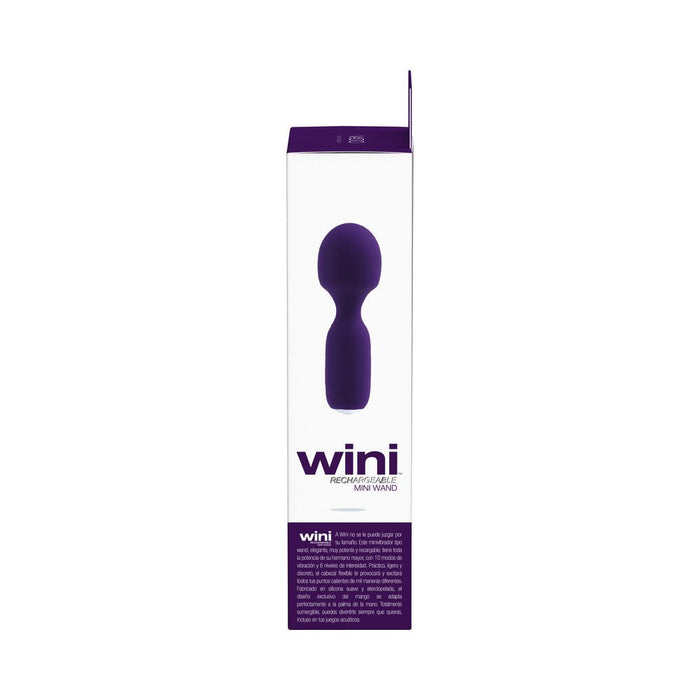 Vedo Wini Rechargeable Mini Wand Deep Purple - SexToy.com