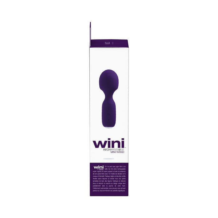 Vedo Wini Rechargeable Mini Wand Deep Purple - SexToy.com