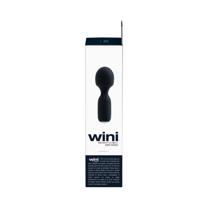 Vedo Wini Rechargeable Mini Wand Just Black - SexToy.com