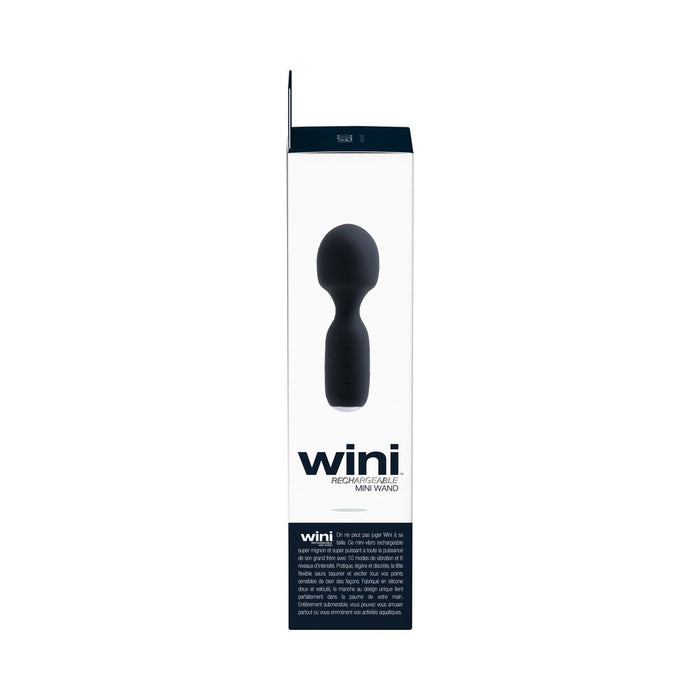 Vedo Wini Rechargeable Mini Wand Just Black - SexToy.com