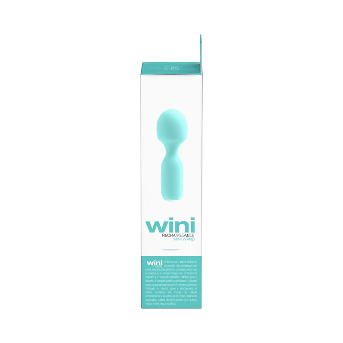 Vedo Wini Rechargeable Mini Wand Tease Me Turquoise - SexToy.com