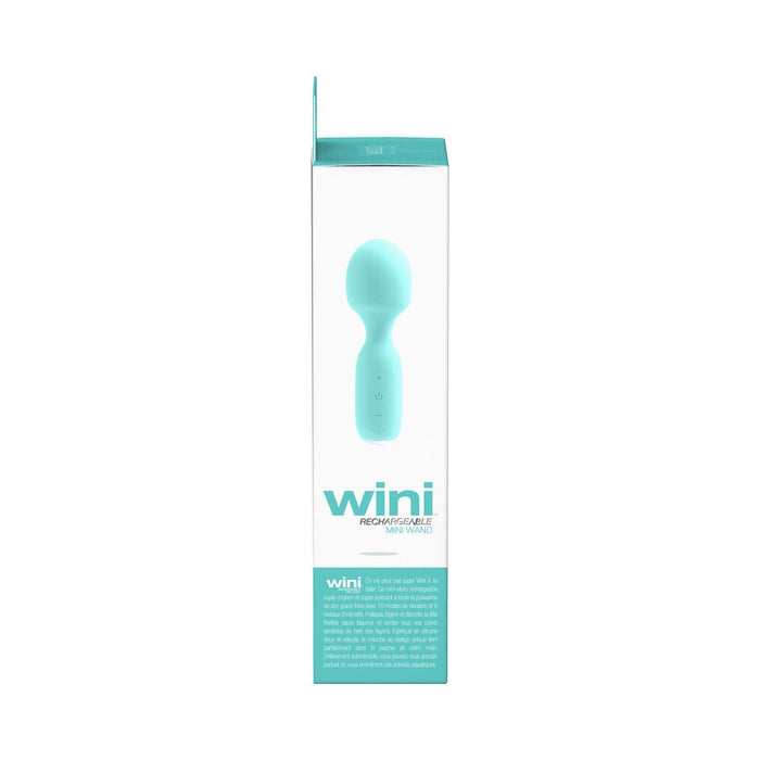 Vedo Wini Rechargeable Mini Wand Tease Me Turquoise - SexToy.com