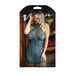 Vixen Teal Me When Halter Net Dress w/Floral Lace Design Teal O/S - SexToy.com