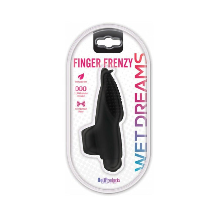 Wet Dreams Finger Frenzy 10 Function Black - SexToy.com