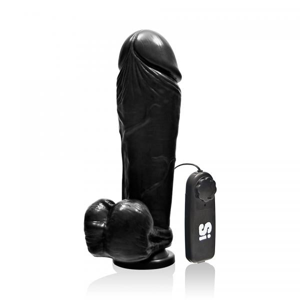 10 inches Thick Cock Balls Vibrating Dildo | SexToy.com