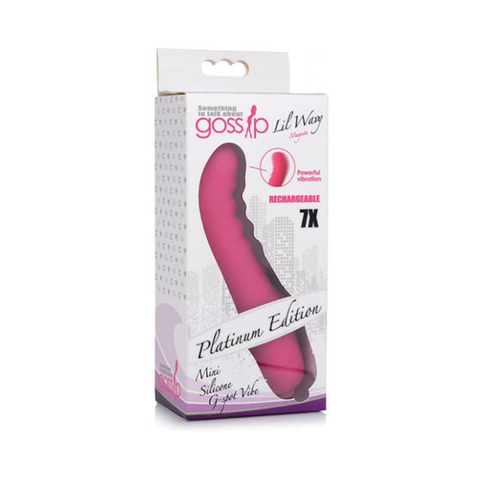 7x Lil Wavy Mini Silicone G-spot Vibe - Magenta - SexToy.com