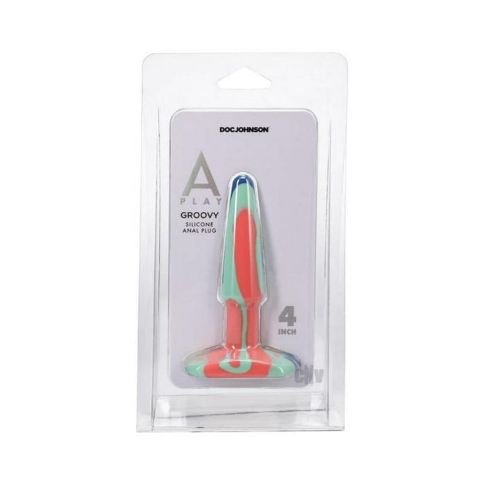 A-play Groovy 4 In. Silicone Anal Plug Sunrise | SexToy.com