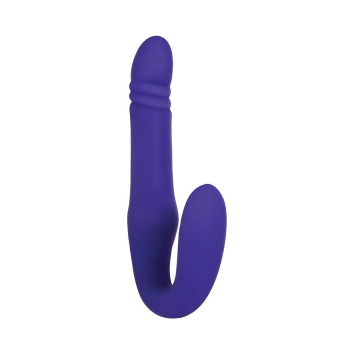 Adam & Eve - Eve's Ultimate Thrusting Strapless Strap-on Silicone Rechargeable Purple - SexToy.com