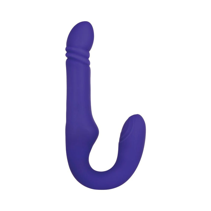 Adam & Eve - Eve's Ultimate Thrusting Strapless Strap-on Silicone Rechargeable Purple - SexToy.com