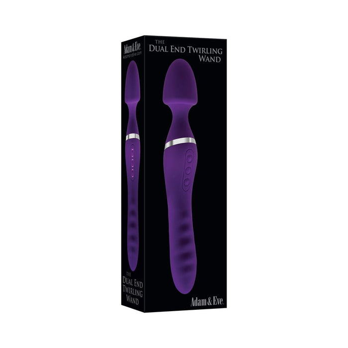 Adam & Eve - The Dual End Twirling Wand Silicone Purple - SexToy.com