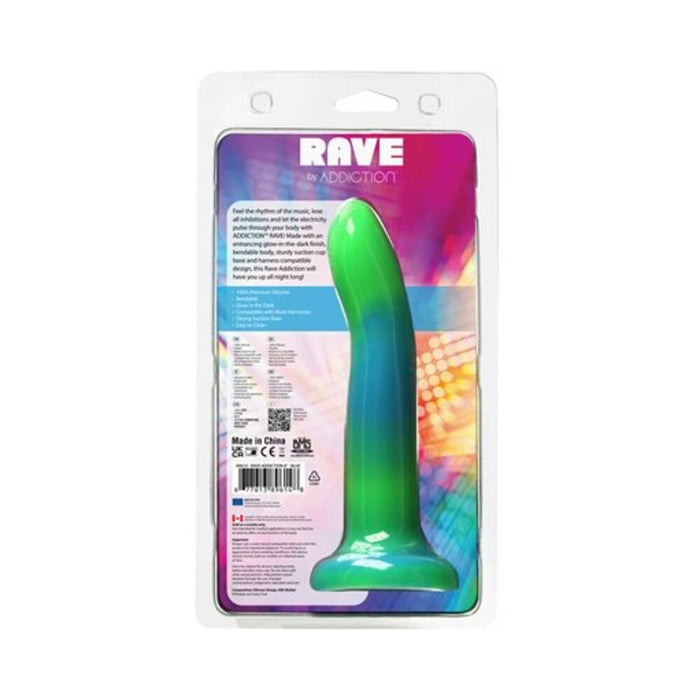 Addiction Rave Dong 8 In. G.I.T.D. Blue | SexToy.com