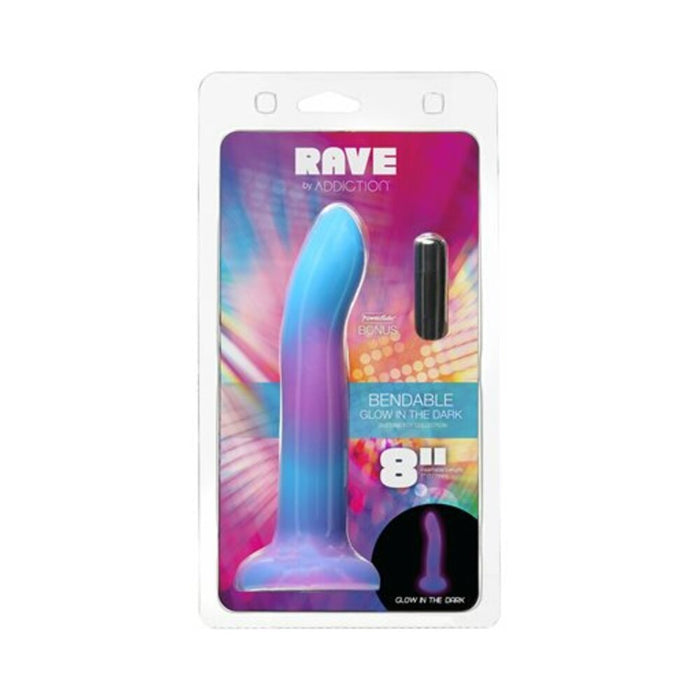 Addiction Rave Dong 8 In. G.I.T.D. Purple - SexToy.com