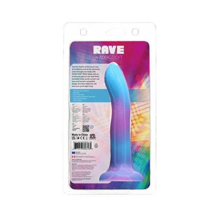 Addiction Rave Dong 8 In. G.I.T.D. Purple - SexToy.com