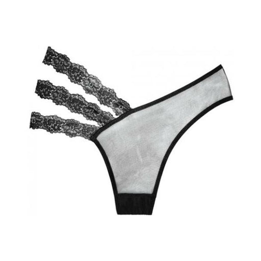 Adore Sheer, Lace Wild Orchid Panty Black O/S - SexToy.com