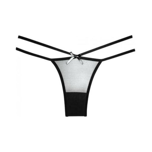 Adore Sheer Naughty Vanilla Panty Black O/S - SexToy.com