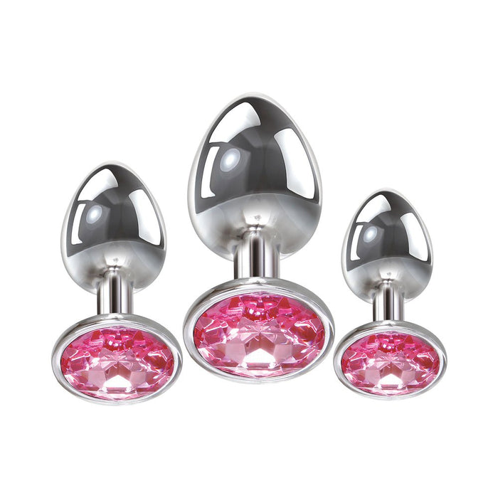 A&e Pink Gem Anal Plug Set | SexToy.com