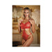 Allure Halter Ouverte Lace Teddy Red O/s - SexToy.com