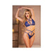 Allure Margot Lace Bralette & Crotchless Panty Blue O/s - SexToy.com