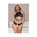 Allure Marley Mesh Peek A Boo Top & Open Panty Black S/m - SexToy.com