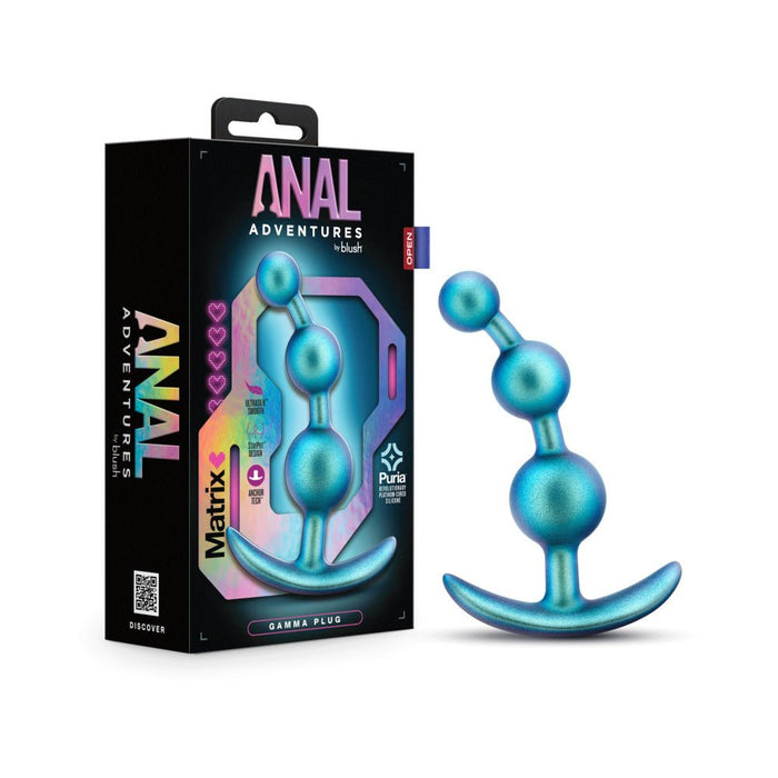 Anal Adventures Matrix Gamma Plug Neptune Teal - SexToy.com