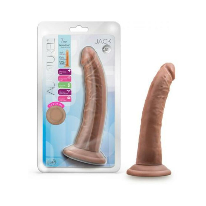 Au Naturel Jack Dildo 7 In. Mocha | SexToy.com