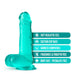 B Yours Plus Rock 'n' Roll Dildo Teal - SexToy.com