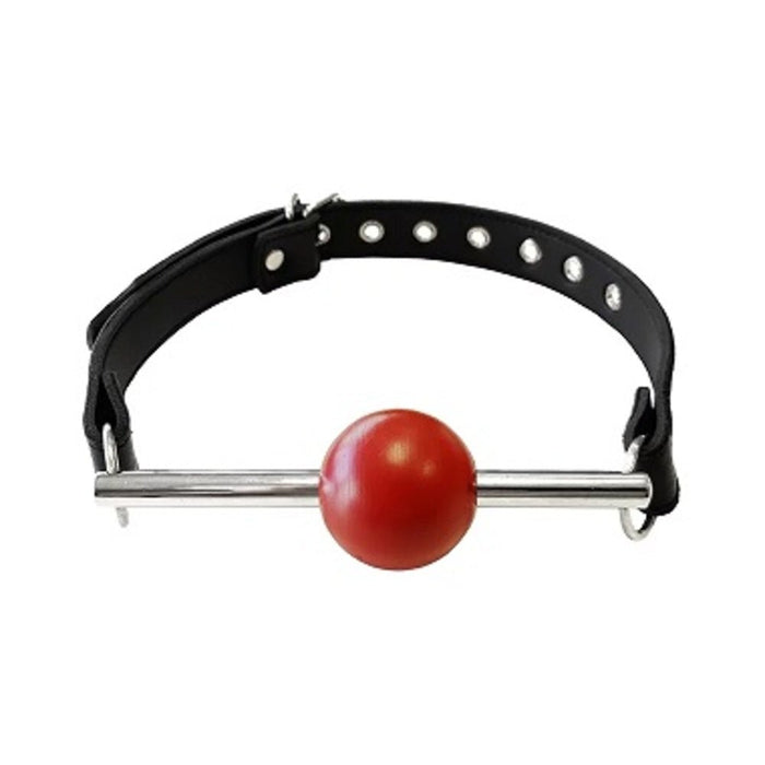 Ball Gag - Black With Removable Red Ball And Stainless Steel Rod | SexToy.com