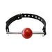 Ball Gag - Black With Removable Red Ball And Stainless Steel Rod | SexToy.com