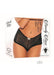 Barely B Split Lace Boy Shorts Blk - SexToy.com