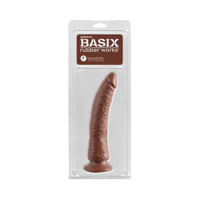 Basix Rubber Works 7 inch Slim Realistic Dildo | SexToy.com