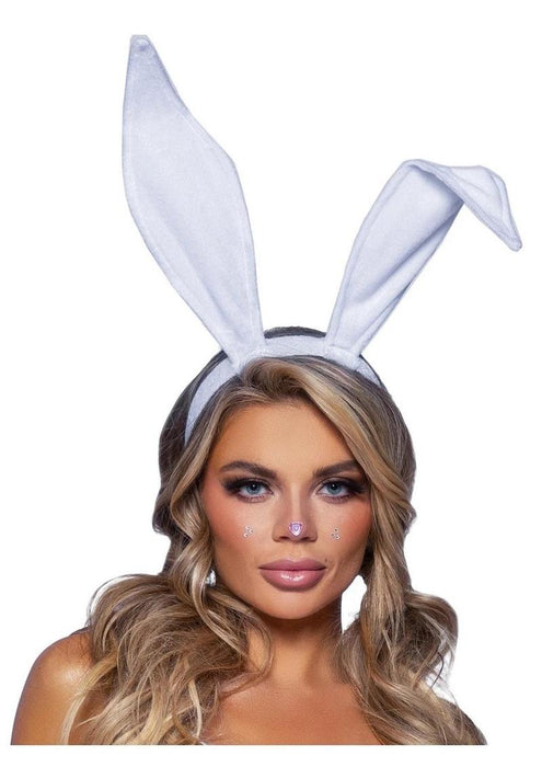 Bendable Velvet Bunny Ears O/s White - SexToy.com