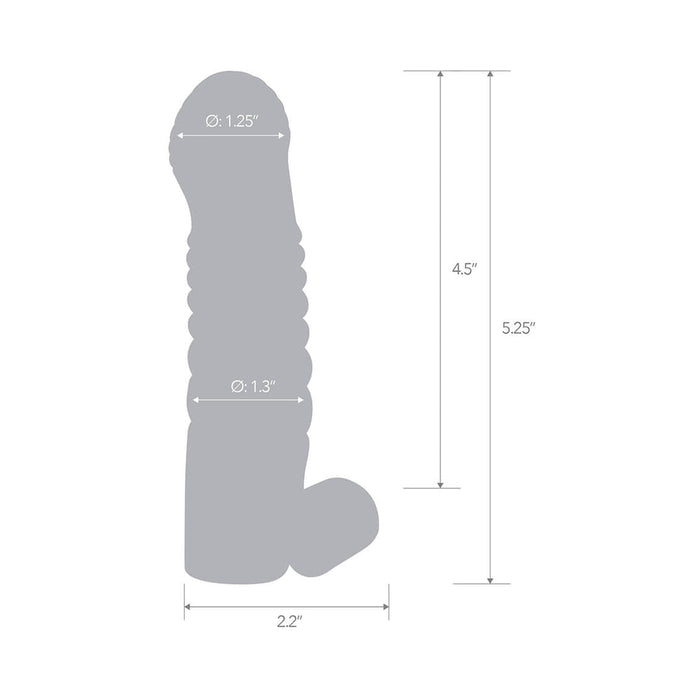 Blue Line 5.25 In. Vibrating Penis Enhancing Sleeve Extension - SexToy.com