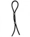 Bolo Double Lasso Ring 2 Silver Beads Silicone Black | SexToy.com