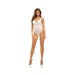 Bombshell Boudoir Lace & Mesh Peek A Boo Wire Teddy White Sm - SexToy.com