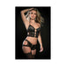 Boyfriend Garter Boyshort, Halter Bustier Top, & Stockings Black O/s - SexToy.com