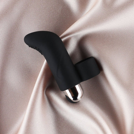 Brook 10 Modes Bullet Vibrator With Finger Accessorie Black - SexToy.com