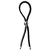 C-ring Lasso Silver Skull Bead Leather Strap Black | SexToy.com