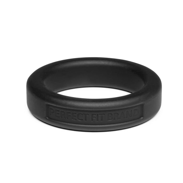 Classic 1.4 (36 mm) Silicone Med. Stretch Penis Ring Black - SexToy.com