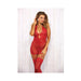 Classy Stretch Lace & Point D'esprit Mesh Garter Chemise Barbados Cherry Xl - SexToy.com