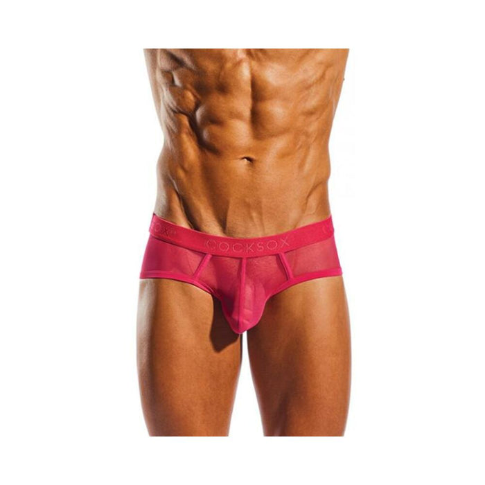 Cocksox Mesh Contour Pouch Sports Brief Fresia Pink Xl - SexToy.com