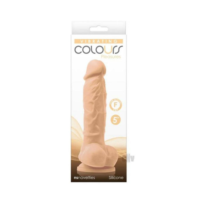 Colours Pleasures Vibrating 5" Dildo - White | SexToy.com