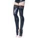 Coquette Stay-up Toeless Wetlook Stockings Black Osq - SexToy.com