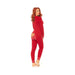 Cozy Brushed Long Johns W/flap Xl Red - SexToy.com